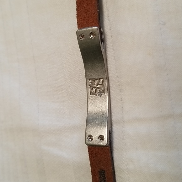 Good Works Silver BE HAPPY Leather Bracelet - Picture 3 of 5